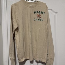 Miami Hurricanes Vintage Egremont Well Worn 47 Heavy Slub Long Sleeve TEE picture