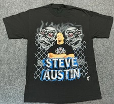 NWOT Vtg WWF Steve Austin Professional Hardcore Wrestler Graphic Shirt One Size picture