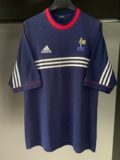 Vintage Adidas France 1998 World Cup Cotton Training Football Shirt Jersey FFF picture