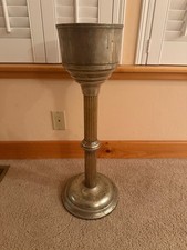 ANTIQUE GRAND SILVER CO WEAR BRITE ART DECO CHAMPAGNE BUCKET / STAND CA.1920 picture
