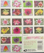 BOOKLET of 20 Scott 5558-67 GARDEN BEAUTY Forever Stamps Wedding  Floral picture