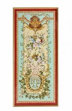 Magnificent Original French Painting on Silk in Frame from Chelsea House Tall picture