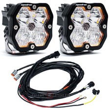 Baja Designs® Squadron 2.0 Sport Clear Driving/Combo Light Pods Pair & Wiring picture