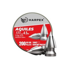 Harpex Aquiles .177 (4.5mm) Caliber Airgun Pellets 11.5gr Pointed Arrowhead Lead picture