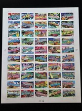 U.S. Scott #3561-3610 Sheet of 50 Greetings from America Mint Never Hinged picture