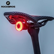 ROCKBROS Smart Bike Tail Light Rear Bicycle Lamp USB C Rechargeable Waterproof picture
