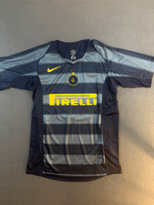 Nike Inter Milan Adriano 10 Blue/Gray/Yellow Soccer Jersey Shirt Size M picture
