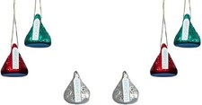 HERSHEY'S HY0158 Kurt Adler Plastic Mini Kisses Ornament, Set of 6,Christmas  picture