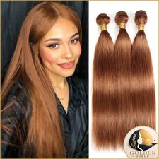 MAMART Brazilian Virgin Hair Straight Extensions 28 inch Dark Brown Bundles picture