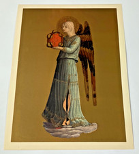 1940's Angel Art Print Roberto Hoesch Italy Angelo Musicante by Beato Angelico picture