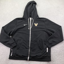 Vanderbilt Commodores Hoodie Mens XL Black NCAA Football Nike Dri Fit Full Zip picture