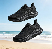 hoka shoes women clifton 10 triple black picture