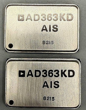 Twin Pack Analog Devices AD363KD AIS Analog Input Stage CDIP32 Gold Pins NOS 2x picture