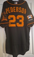 2023 NIKE SAN FRANCISCO GIANTS JOC PEDERSON TEAM ISSUED GAME JERSEY 48 BLACK ALT picture