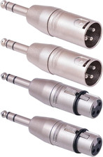 1/4 to XLR Adapter 4 Pack, 1/4
