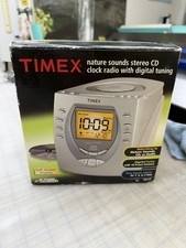 Vintage Timex - # T611T Nature Sound Stereo CD Clock Radio - RARE Open Box picture
