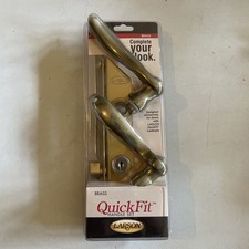 Larson 20297807 QuickFit Door Handleset, Metal, Brass (NEW) picture