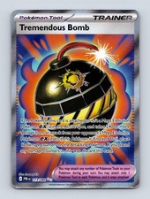 Tremendous Bomb 113/084 Ultra Rare Pitch Black Pokemon Holo Near Mint picture