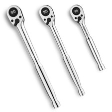 WORKPRO 3PCS Ratchet Set 90-Tooth 1/4