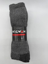 NEW 3 PAIR PACK MENS WIGWAM  CREW SOCKS USA MADE GREY X-LARGE  M 12-15 picture