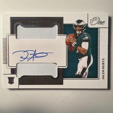 2020 Panini One - Rookie Dual Patch Autographs Jalen Hurts /149 picture
