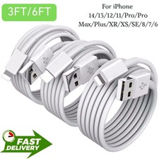 USB Fast Charger Cable 3Ft 6Ft Cord For iPhone 14 13 12 11 Pro XS XR X 8 7 6 Lot picture