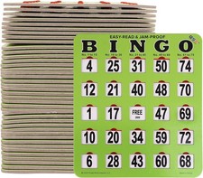 GSE 10-200pk Jumbo Reusable Shutter Bingo Cards. Fingertip Sliding Bingo Cards picture