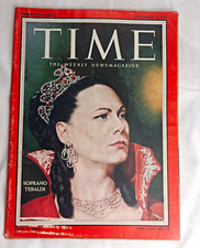 Vtg Time Magazine November 3 1958 Vol. LXXII No. 18 Soprano Tebaldi picture
