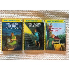 Nancy Drew Mystery Stories Books 1-3 Hardcover Set Carolyn Keene Grosset  Dunlap picture