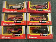 Vintage Bburago 1:43 Diecast Car Lot of 6 - Made In Italy - Boxed picture