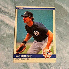 Fleer 1984 Fleer Don Mattingly #131 Rookie Base New York Yankees MLB Card picture