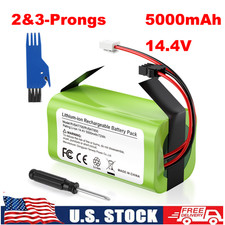 14.4V 5000mAh RVBAT700 RVBAT850 Battery For Shark Ion Robot Vacuum 2&3-Prongs US picture