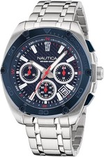 Nautica Tin Can Bay Recycled Stainless Steel And Silicone Mens Watch Box Set picture