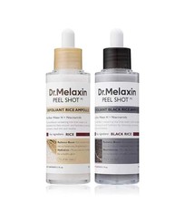 DUO-Dr.Melaxin PEEL SHOT GLOW EXFOLIANT RICE AMPOULE 80ml (WHITE/BLACK RICE) NEW picture