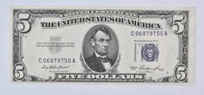 1953 $5 Silver Certificate Blue Seal Uncirculated picture