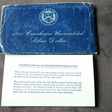 1971 Eisenhower $1 40% Silver Business Strike San Francisco w/ COA & Envelope picture