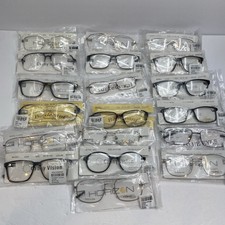 Lot Of 19 Mens Eyeglasses Frames Mixed Brands Full Rim Metal Plastic Styles Bulk picture
