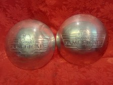 Original Pair 1941 1942 WILLYS AMERICAR HUBCAPS Willy's Overland Vintage Jeep  picture