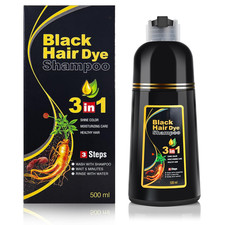 MEIDU Black Hair Dye Shampoo 3 in 1, Shampoo for Color Treated Hair 100% Gray picture