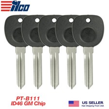 5X ILCO Transponder Key for GM B111-PT PHILIPS ID 46 GM CIRCLE Chip picture