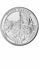 2010 P Grand Canyon Quarter. ATB Series Uncirculated From US Mint roll. picture