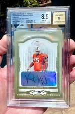 VINCE WILFORK 2004 donruss classics ROOKIE AUTO GREEN 16/75 BGS 8.5/9au patriots picture
