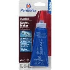 Permatex 51813 Anaerobic Gasket Maker, 50 ml Tube , Red, Pack of 1, Blue picture