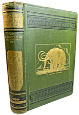 Antique Ornate Victorian Book '78 Animal Life Primeval World Mammoth Prehistoric picture