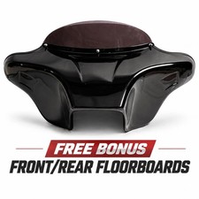 PAINTED BATWING FAIRING WINDSHIELD 4 HARLEY TOURING ROAD KING ELECTRA FL  6X9