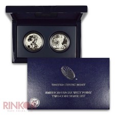 2013-W West Point Silver American Eagle 2-Coin Set (Box and CoA) - Enhanced picture