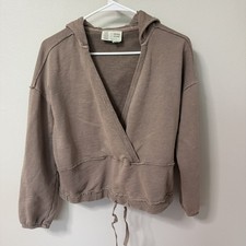 Women’s Anthropologie Saturday Sunday Sharon Brown Hoodie Sweatshirt XS coquette picture