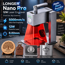 LONGER Nano Pro 12W Portable Laser Engraver,High-Speed Galvo Engraving Machine🔥 picture