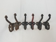 (6) VTG Original Manufacture Coat Hooks For Robe, Scarf, Hat Acorn Tip Design  picture