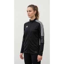 Adidas Track Jacket Womens M Black Pink AEROREADY Primegreen Athleisure Sporty picture